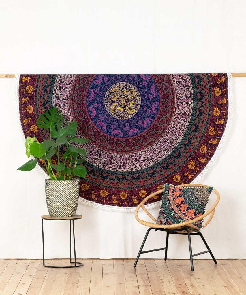 Rundes Mandala Tuch Kreis Mandala multicolor