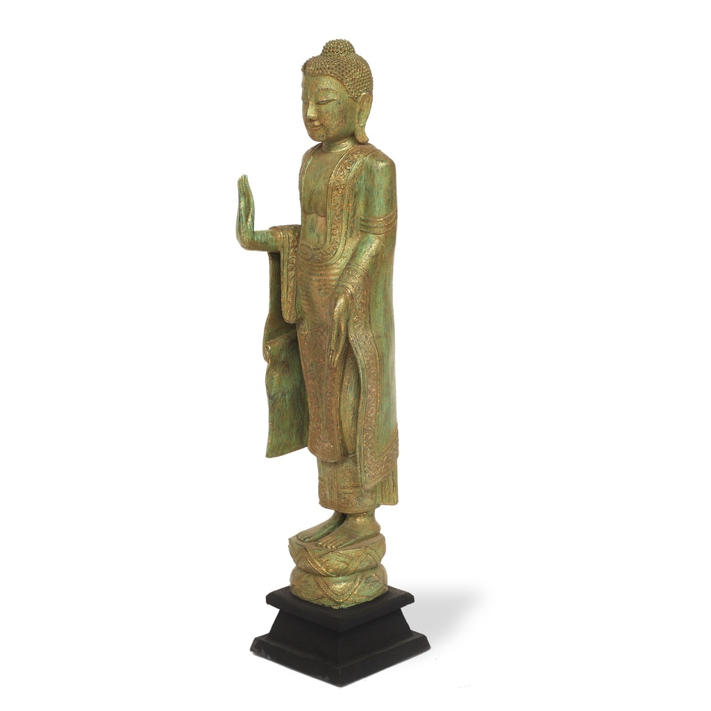 Buddha grün stehend H 114 cm