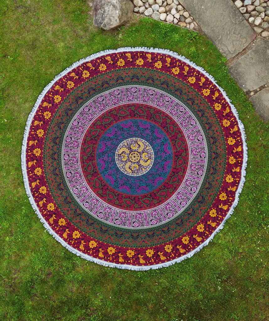 Rundes Mandala Tuch Kreis Mandala multicolor