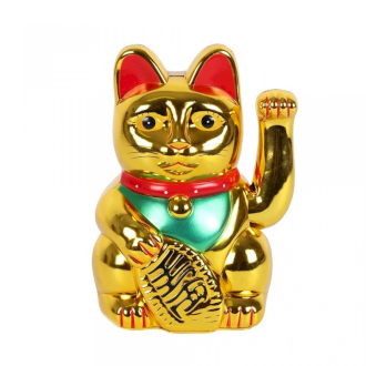 Glänzende goldene Geldkatze – 15 cm