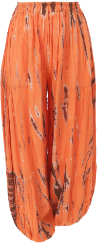 Muckhose, Pluderhose, Batik Pumphose - orange - 