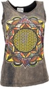 No Time Tank Top, Yoga-Top - Flower of life/dunkelbraun Größe M