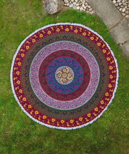 [P0010021] Rundes Mandala Tuch Kreis Mandala multicolor
