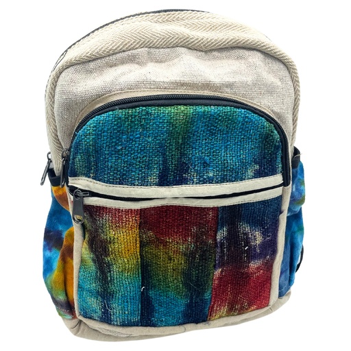 [HempB-29] Mittlerer Batik-Rucksack aus Tiedye-Hanf