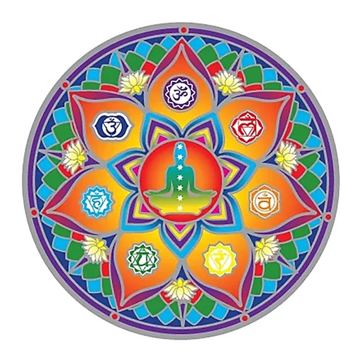 [9645] Fensterbild Lotus CHAKRA Mandala -- 14 cm