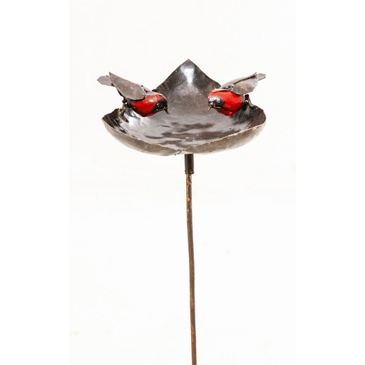 [ZA400356] METAL HEART BOWL ON STICK