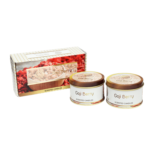 [8906125541263] Blume des Lebens Goji Beere Sojawachskerzen 2er Set