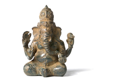 [143324] Bronze-Figur 'Ganesha', H 13 cm, B 10 cm, L 7 cm