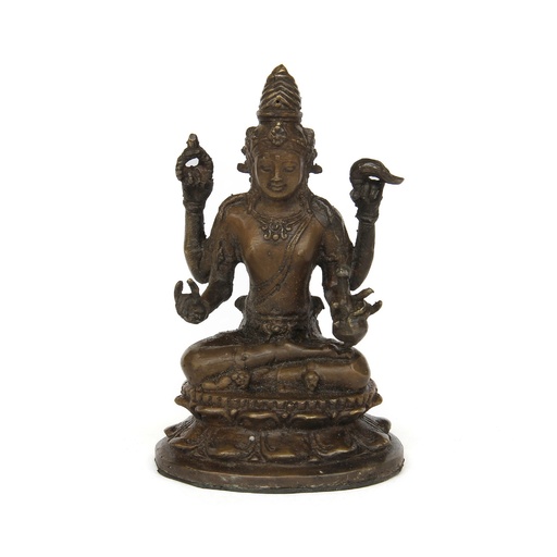 [153153] Bronze-Figur 'Shiva sitzend', H 13,5 cm, B 9 cm, L 7 cm