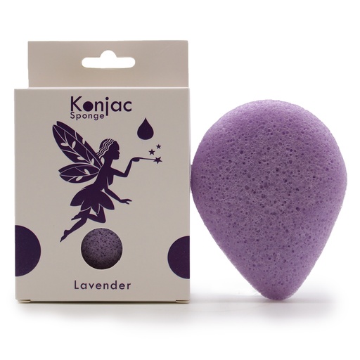 [AW-Tkong-05] Tropfenförmiger Konjac-Schwamm - Lavendel - Beruhigend