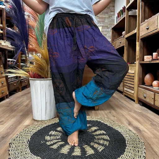 [AW-YFP-02] Yoga- und Festivalhose – High Cross Himalayan Print auf Lila