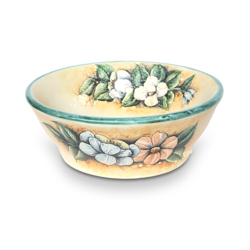 [167006] Keramik-Aufsatzwaschbecken 'Blüten'