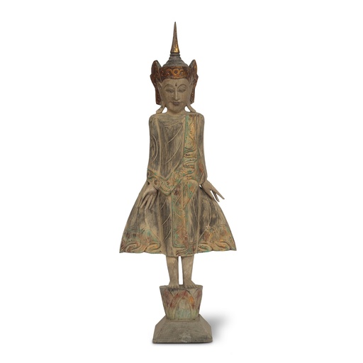 [143352] Buddha stehend 'Thai Style', multicolor, H 100 cm, B 42 cm, T 18 cm