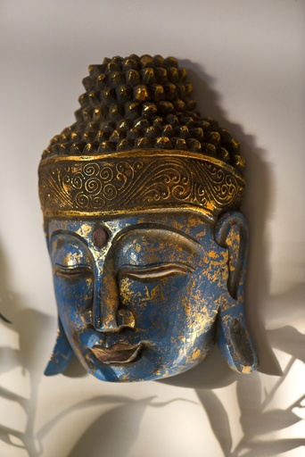 [142318] Buddha-Maske blau antique