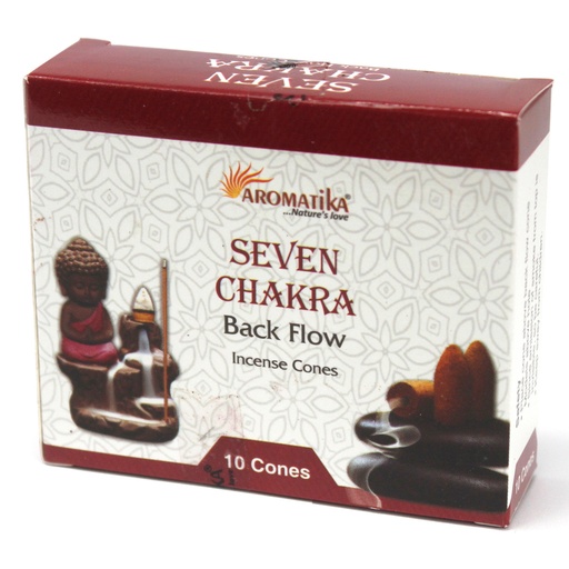 [AromaBF-03] 10x Aromatica Backflow Räucherkegel – 7 Chakras