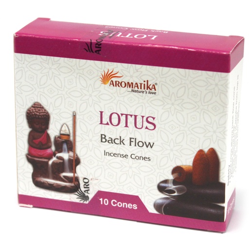 [AromaBF-10] 10x Aromatica Backflow Räucherkegel - Lotus