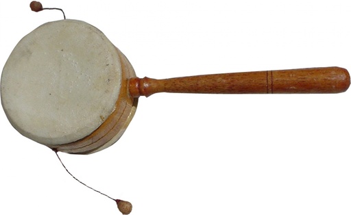 [G14791] Musikinstrument aus Holz, Musik Percussion Rhythmus Klang Instrument, handgearbeitet - Drehtrommel 2 - 21 cm Ø6,5 cm 1,90 EU