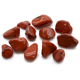 [ATumbleM-14] Mittelgroße afrikanische Trommelsteine-Jaspis-Rot