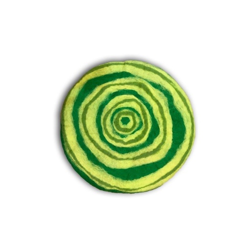 [153221] Filz-Sitzkissen grün, Ø 40 cm, H 3,5 cm
