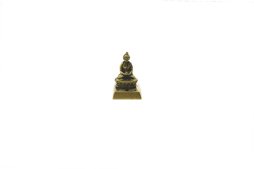 [155462] Räucherstäbchenhalter 'Buddha' gold, schwarz, T 3,5 cm, B 5 cm, H 8,5 cm