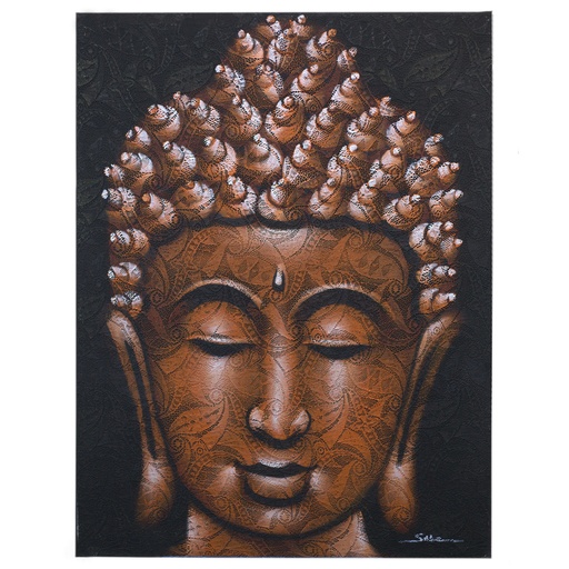 [BAP-08] Buddha Gemälde - Kupfer - Brokatdetail 80x60x3cm (Kopie)