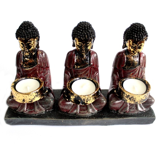 [ABC-03] Antiker Buddha – Kerzenhalter mit drei Anhängern