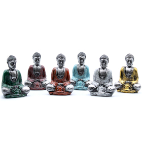 [RBud-02] Silber Mini Buddha (verschiedene Farben)
