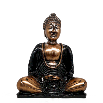 [RBud-04] Schwarz-goldener Buddha – mittelgroß