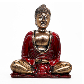 [RBud-05] Roter und goldener Buddha – mittelgroß